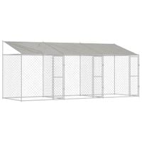 Klatka dla psa Srebrny 600 x 200 x 256 cm Stal Galwanizowana