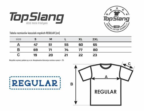 Topslang koszulka męska bawełniana gruba dobra jakość czarna t-shirt męski czarny REGULAR L na Arena.pl