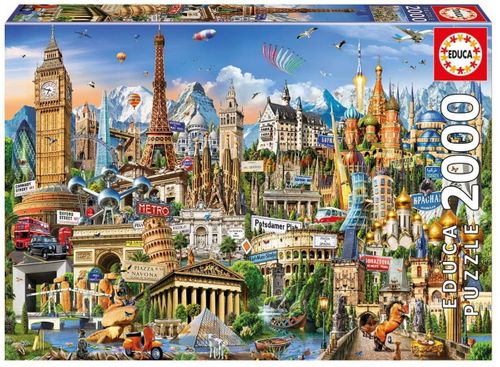 Educa Puzzle Budowle Europy 2000 el. na Arena.pl