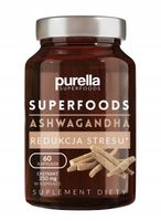 Purella Ashwagandha 60 kapsułek Stres Uspokojenie Na Samopoczucie