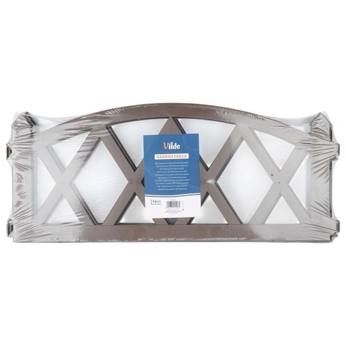 Płotek ogrodowy brązowy 57x25 cm 4 szt. na Arena.pl