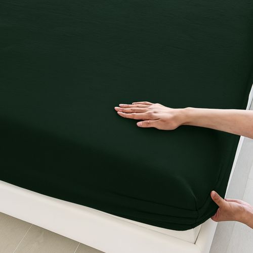 PRZEŚCIERADŁO Z GUMKĄ 140x200 PLUSZOWE POLAROWE MIŚ MIĘKKIE CIEPŁE CIEMNY ZIELONY na Arena.pl