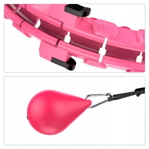 HULA HOP Z OBCIĄŻENIEM PLUS SIZE XXL WYPUSTKAMI ODCHUDZAJĄCE SKŁADANE SMART na Arena.pl