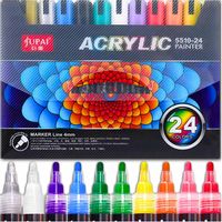 PISAKI FLAMASTRY MAZAKI MARKERY AKRYLOWE 24 KOLORY PROMARKERY ZESTAW+ETUI