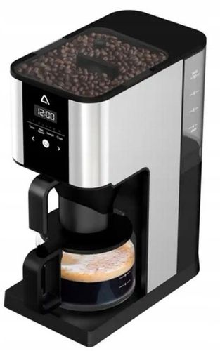 Ekspres przelewowy z młynkiem do kawy 1,25L 1000W Stali Nierdzewna na Arena.pl