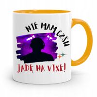 Dla Dja Muzyka Kubek Żółty Jadę Na Vixe Prezent Z Nadrukiem Ze Zdjęciem