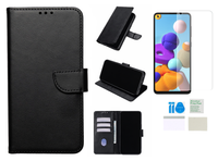 Etui z klapką do SAMSUNG GALAXY A21S Wallet zamykane + folia ochronna TPU