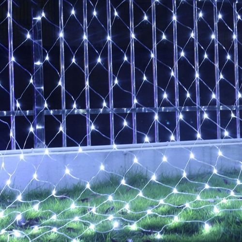 Siatka LED BIAŁA ZIMNA LAMPKI choinkowe KURTYNA 2,5x2,5m 230V na Arena.pl