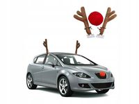 Dekoracja na samochód Rogi renifera z nosem 1kpl.