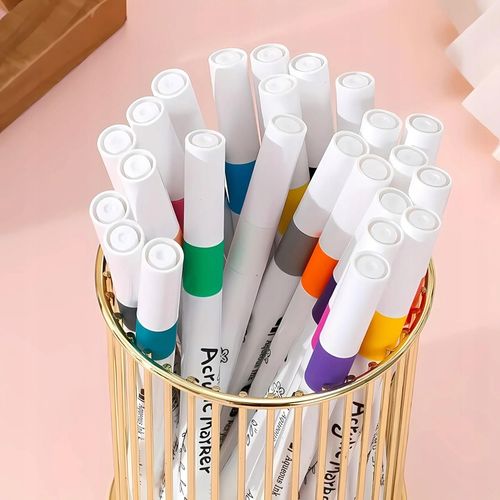 MARKERY AKRYLOWE PISAKI do KAMIENI UBRAŃ FLAMASTRY MAZAKI WODOODPORNE 24szt na Arena.pl