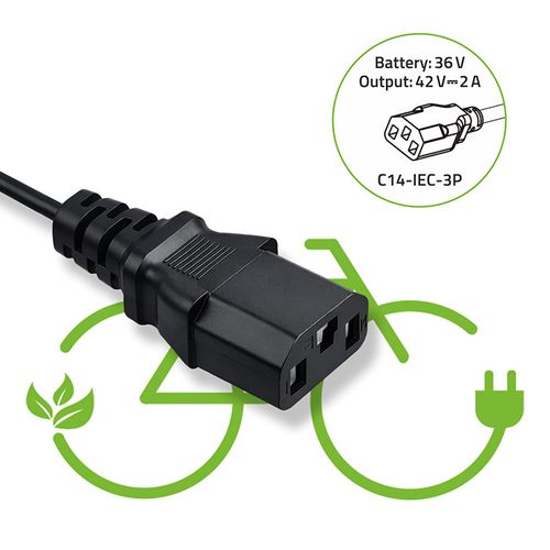 Ładowarka Qoltec 36V/42V 2A do e-bike z kablem 3Pin na Arena.pl