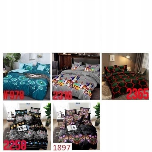 Pościel 160x200 Komplet Pościeli Zestaw +2x Poszewka 70x80 Dużo Wzorów na Arena.pl