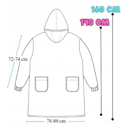 KOC BLUZA Oversize do Kostek Gruba KOCOBLUZA XXL SZARA Futrzak Bluzo na Arena.pl