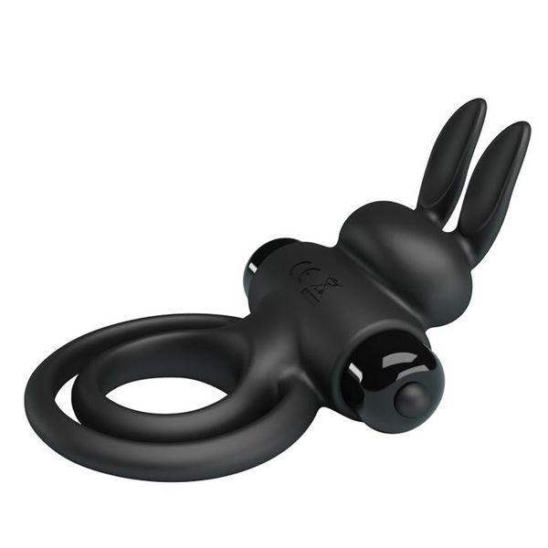 Pretty Love - Vibrant Penis Ring Iii Black zdjęcie 4