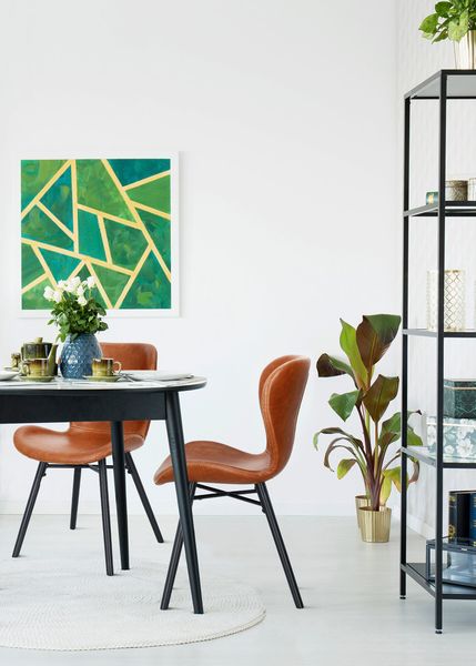 Krzesło Batilda Retro brandy /czarne tapicerowane zdjęcie 2