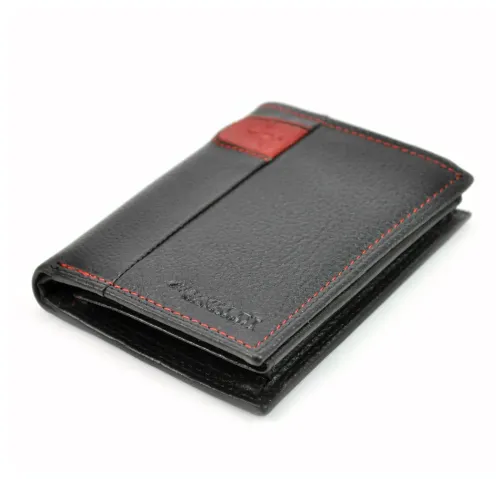 męski portfel cavaldi n4-scv rfid skóra naturalna czarny + czerwony na Arena.pl