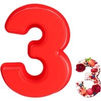 Forma Silikonowa Do Pieczenia Tortu Urodzinowego Ciasta Kształt Cyfry 3