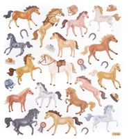 NAKLEJKI Z BROKATEM - KONIE 29 SZT DPNK-124 DP CRAFT