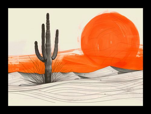 Plakat 18x13cm Kaktus Saguaro na Arena.pl