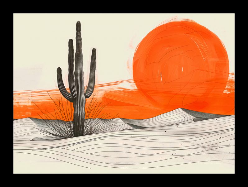 Plakat 18x13cm Kaktus Saguaro zdjęcie 2