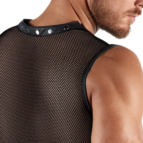 svenjoyment bondage bezrękawnik siateczkowy z uprzężą na uda czarny m na Arena.pl