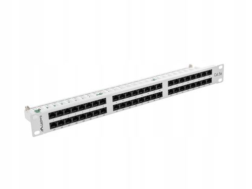 Patch Panel 48 Port 1U Kat.5E szary na Arena.pl