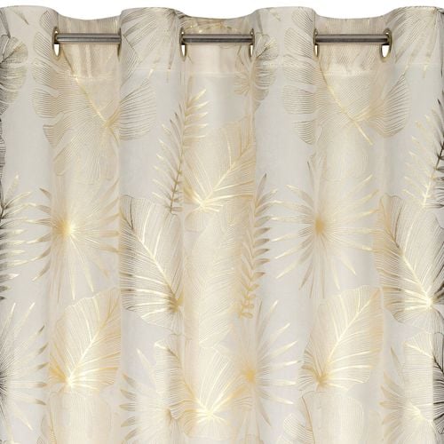 Zasłona na przelotkach z nadrukiem błyszczącym ARIA 135X250 kremowa na Arena.pl