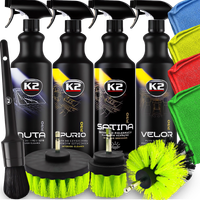 K2 ZESTAW DO CZYSZCZENIA WNĘTRZA SAMOCHODU DETAILINGU AUTA KOSMETYKI PRO