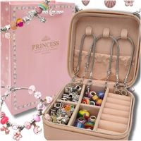 ZESTAW DO TWORZENIA BIŻUTERII ROBIENIA BRANSOLETEK CHARMS 66el + TORBA