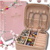 ZESTAW DO TWORZENIA BIŻUTERII ROBIENIA BRANSOLETEK CHARMS 66el + TORBA