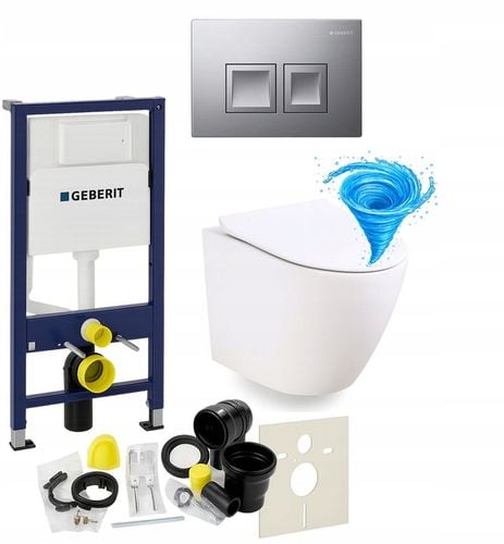 GEBERIT STELAŻ+PRZYCISK GEBERIT+WC TORNADO+DESKA+MATA, ZESTAW 7W1 na Arena.pl