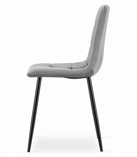 Krzesło KARA - jasny szary aksamit / nogi czarne x 3 na Arena.pl