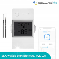 SONOFF THR316D TH ELITE PRZEKAŹNIK WI-FI POMIAR TEMPERATURY WILGOTNOŚCI 20A