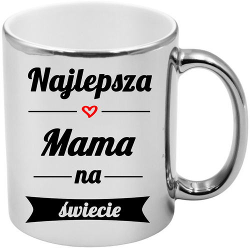 KUBEK SREBRNY PREMIUM Z NADRUKIEM DLA MAMY PREZENT DZIEŃ MATKI na Arena.pl