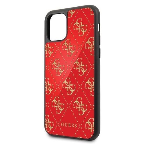 Etui Case GUESS HARD CASE 4G DOUBLE LAYER GLITTER IPHONE 11 CZERWONY na Arena.pl