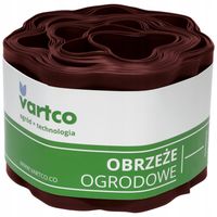 obrzeże ogrodowe faliste 15cm x 9m brązowe vartco