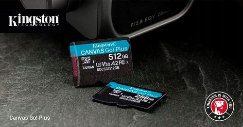 Karta pamięci micro SD SDXC 256GB KINGSTON Go! Plus 170MB/S DO KAMERY DRONA na Arena.pl