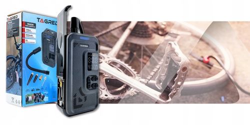 KOMPRESOR SAMOCHODOWY Pompka Elektryczna Sprężarka do kół 8V 4000mAh LCD na Arena.pl