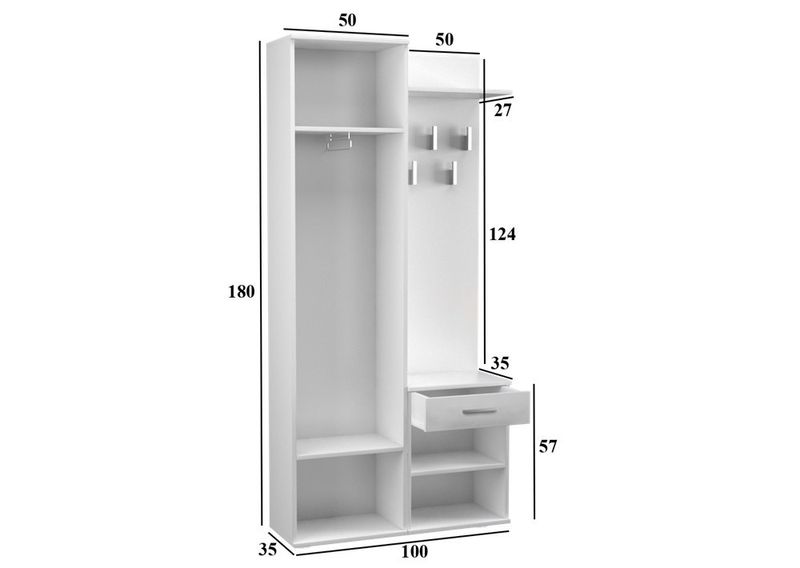 GARDEROBA DUO - BIEL zdjęcie 3