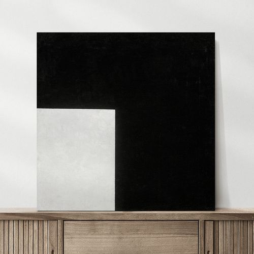 Obraz na płótnie abstrakcja czarno szara 80x80 cm na Arena.pl