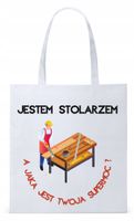 Dla Stolarza Na Prezent Torba Eco Biała Shopper Z Nadrukiem Ze Zdjęciem