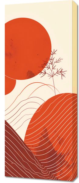 Obraz 40x100cm Ciepło Czerwieni zdjęcie 1