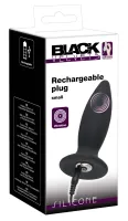 black velvets stożkowy korek wibracyjny s 11cm czarny silikonowy