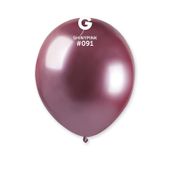 Balon różowy shiny glossy chrom metaliczne 12cm 3szt