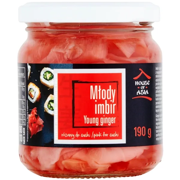 Młody imbir marynowany różowy 190g - House of Asia zdjęcie 1