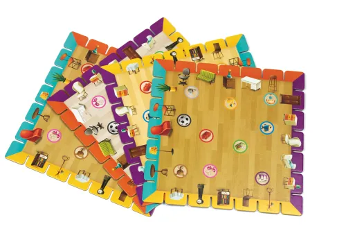 Gra planszowa dla dzieci o kotach biegających za kłębkiem Kociaki łobuziaki na Arena.pl