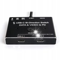 Rozgałęźnik 8K@30Hz Sumator USB-C Bi-Direction 1x2 lub 2x1 Spacetronik