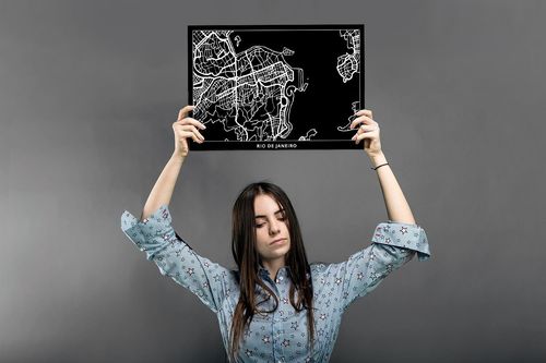 Deco Panel, Plan miasta Rio De Janeiro 60x40 na Arena.pl