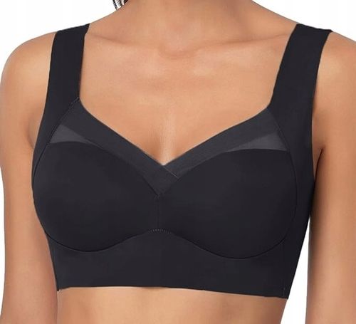 Biustonosz ultrawygodny z siateczką bezszwowy oddychający modelujący PushUp na Arena.pl