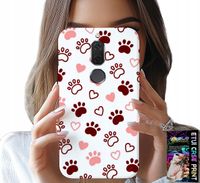 ETUI DO HUAWEI MATE 10 LITE - PSIE ŁAPKI NA BIAŁYM TLE, PIES, KOT, MIŚ